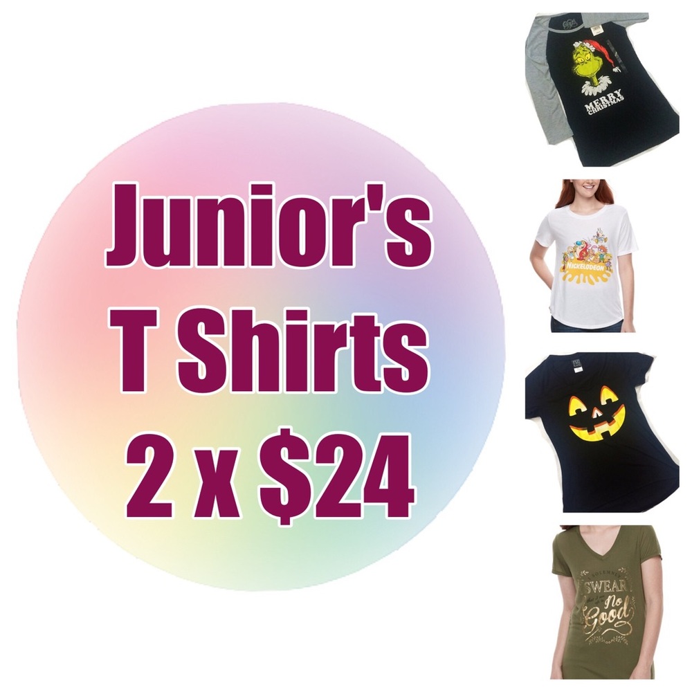 Any 2 Junior T shirt for $24